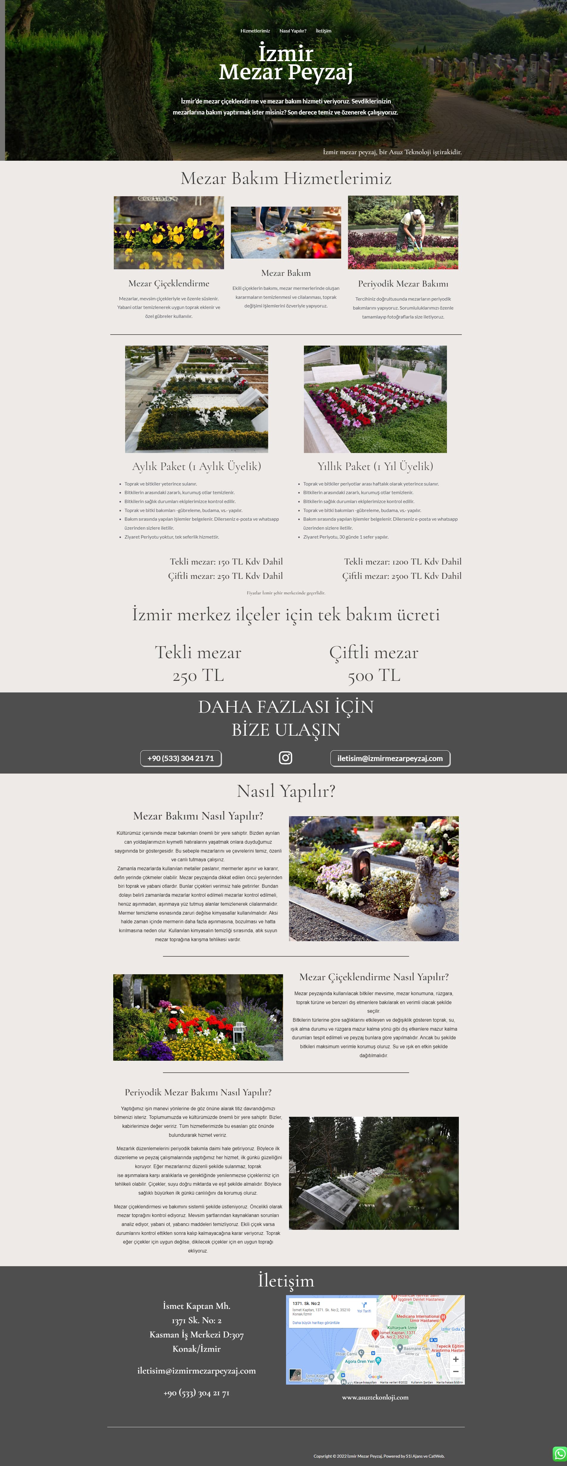 İzmir Mezar Peyzaj Website screenshot